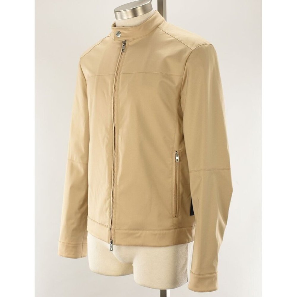 MICHAEL KORS Mens Chino Travel Racer Jacket Windproof Water Repellent NWT